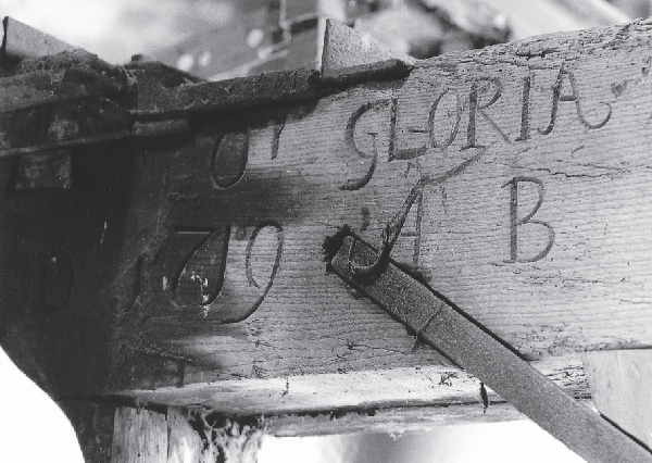 Bauinschrift im Glockenstuhl von 1719